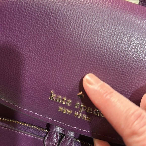 kate spade Darcy Flap Backpack Purse - purple/eggplant - Picture 11 of 15